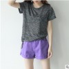 韩版休闲针织T恤夏季女新品破圆领绣五角星系带短袖上衣
