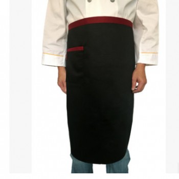 酒店餐厅半身围裙高档咖啡屋围裙半身围裙2色拼接围裙厨师专业