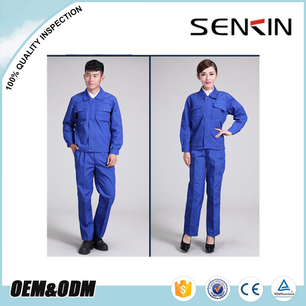 blue work uniform long sleeve