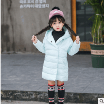 2017冬季新款韩版正品儿童羽绒服棉衣中长款女中大童加厚保暖外套