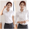 新款韩版衬衫女白衬衫学生职业女装大码长袖防走光打底女衬衣女款