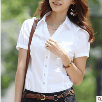 厂家直销职业装通勤白色修身衬衣批发长袖女式衬衫来样可定制