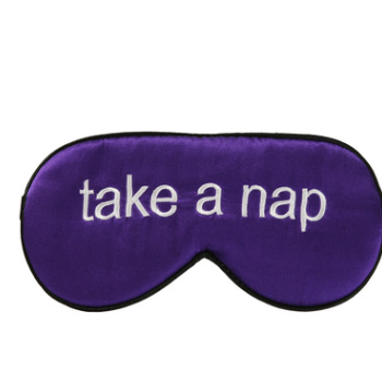 可定制双层刺绣夹绒真丝眼罩 蚕丝遮光睡眠护眼罩 航空睡觉眼罩