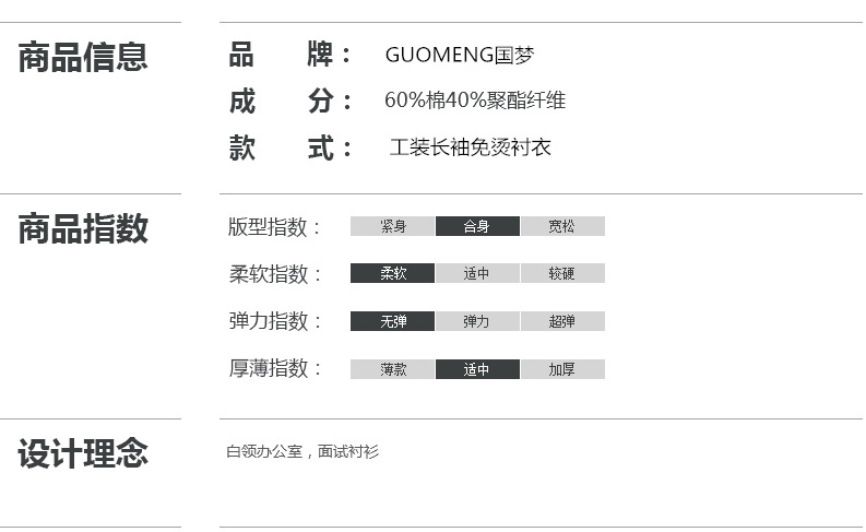 60%棉衬衣宝贝信息