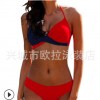 欧拉2019新款欧美性感硬包分体泳衣拼色多色泳衣比基尼bikini