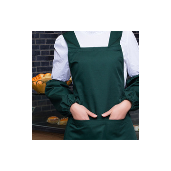 工作服围裙时尚简约墨绿色围裙 定制logo围裙 餐饮奶茶服务员围裙