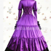 批发 紫色厚缎哥特式洛丽塔 lolita连身裙宫庭洋装可定做代发