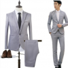 外贸新款男式休闲西服两件套装 ebay爆款纯色西装套装男西服男