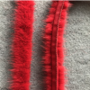 工厂加工定做水貂尾帽条 大红色0.7水貂毛条 各种颜色 规格可定做