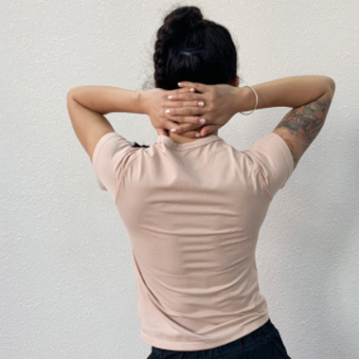 女士速干透气运动短袖T恤女夏季紧身镂空跑步瑜伽健身衣