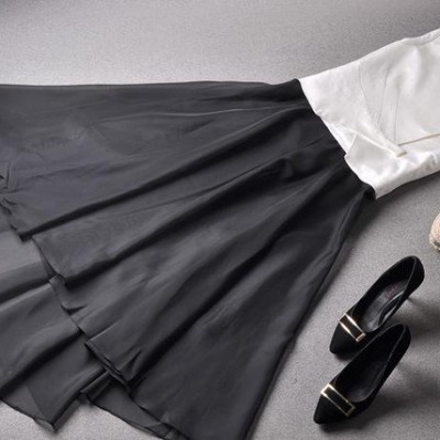 新款棉麻马甲夏 真丝长裙 品牌裙套装 欧洲站套装女04210