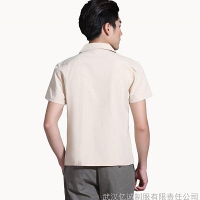 **亿诚制服YCGC-022 夏季款短袖短款工装  工程服衬衣 工作服