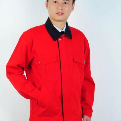 YLSM重庆冬季厚型帆布(YXH-0084)纽扣套装工作服绣字 现货批发S M L XL XXL XXXL 6个尺码