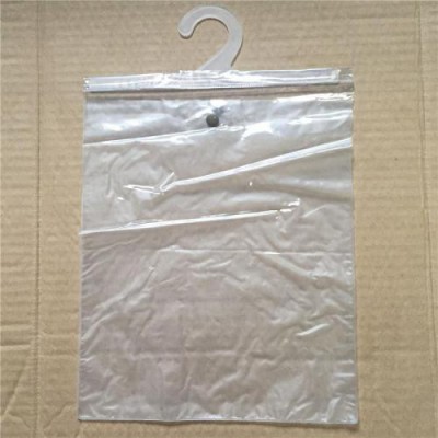 汕头厂家印刷pvc空白透明磨砂衣架纽扣袋通用包装袋塑料翻