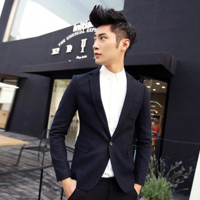 2014男士个性韩版休闲修身小西装男式西服外套韩版修身潮直销