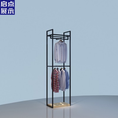 启点展示 男装展示架定制厂家 内衣店货架定制 网红服装展示道具 服装吊架 快时尚男装货架