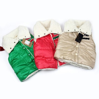 双十一款韩版秋冬款潮款男童女童装翻领拉链加厚羊绒夹棉马甲背心