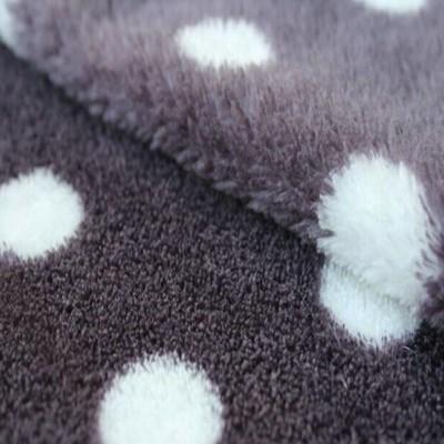 圆点印花珊瑚绒 情侣睡衣 保暖毛毯面料