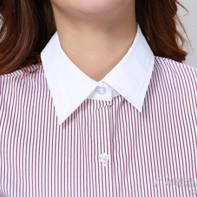 直销2015夏季新款条纹衬衣女OL白领商务职业装行政女衬衫