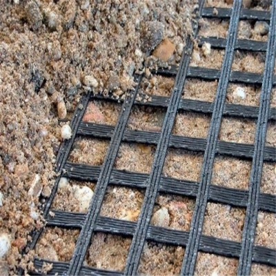 50kn经编涤纶土工格栅 适用道路软土路基加筋 高品质经编格栅强度