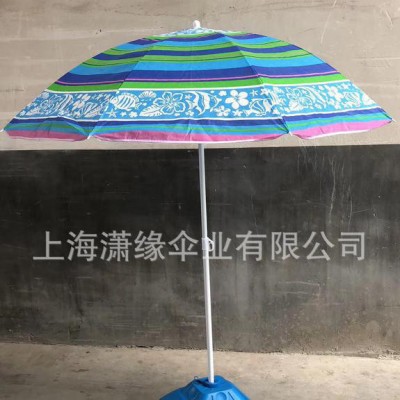 1.8，2.4，3M直径外贸沙滩遮阳伞 铝管涤纶布棉帆布沙滩伞制作工厂