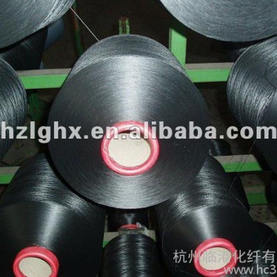 供应临港化纤100d/36f 黑色涤纶低弹丝dty