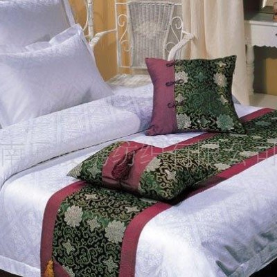 酒店用品布草批发星级宾馆床上用品 40S 60S全棉纯白提花被套