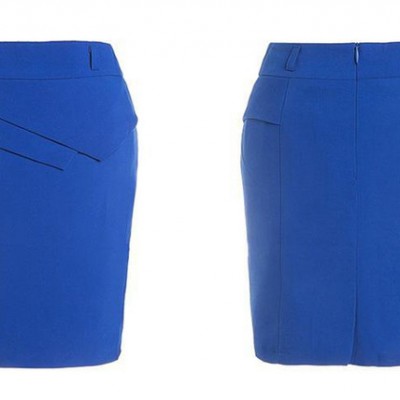 2015新款修身职业装女套裙套装 OL蓝色小西装 气质通勤工