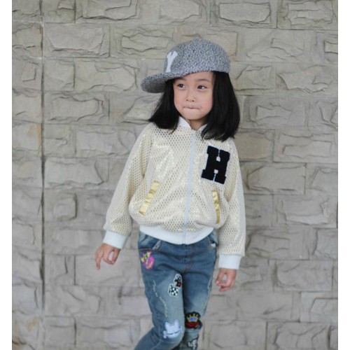 童外套 字母蕾丝外套 时尚韩版童装