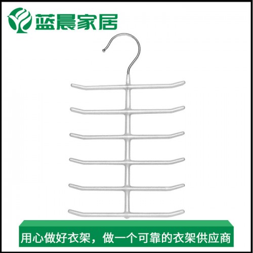 新制毛巾架 **多用浸胶防滑衣架裤架一体架围巾毛巾架图5