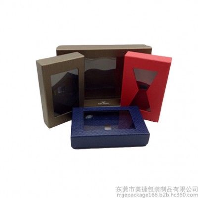 厂家专业定制包装礼品盒 精美开窗领结礼物盒 大红色领结盒子