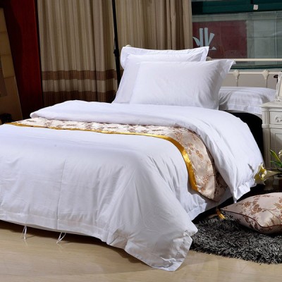 中柏 五星级酒店床上用品 60支贡缎纯白全棉四件套 宾馆床单被套 接受尺寸定制