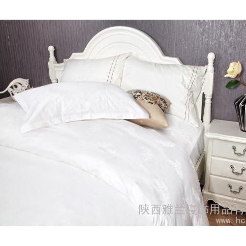 供应五星酒店四件套床上用品全棉贡缎床品纯色家纺被罩床单特价包邮