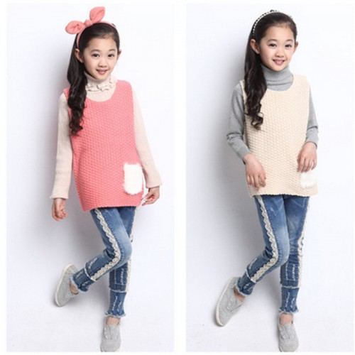 童衣2015春季新款韩版儿童背心 直销女童针织背心童装