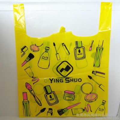 厂家定做PO背心马夹袋食品塑料袋超市购物胶袋服饰包装袋印二维码