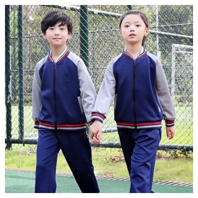 春秋款中小学生校服儿童套装蓝色棒球服英伦风幼儿园园服班服批发